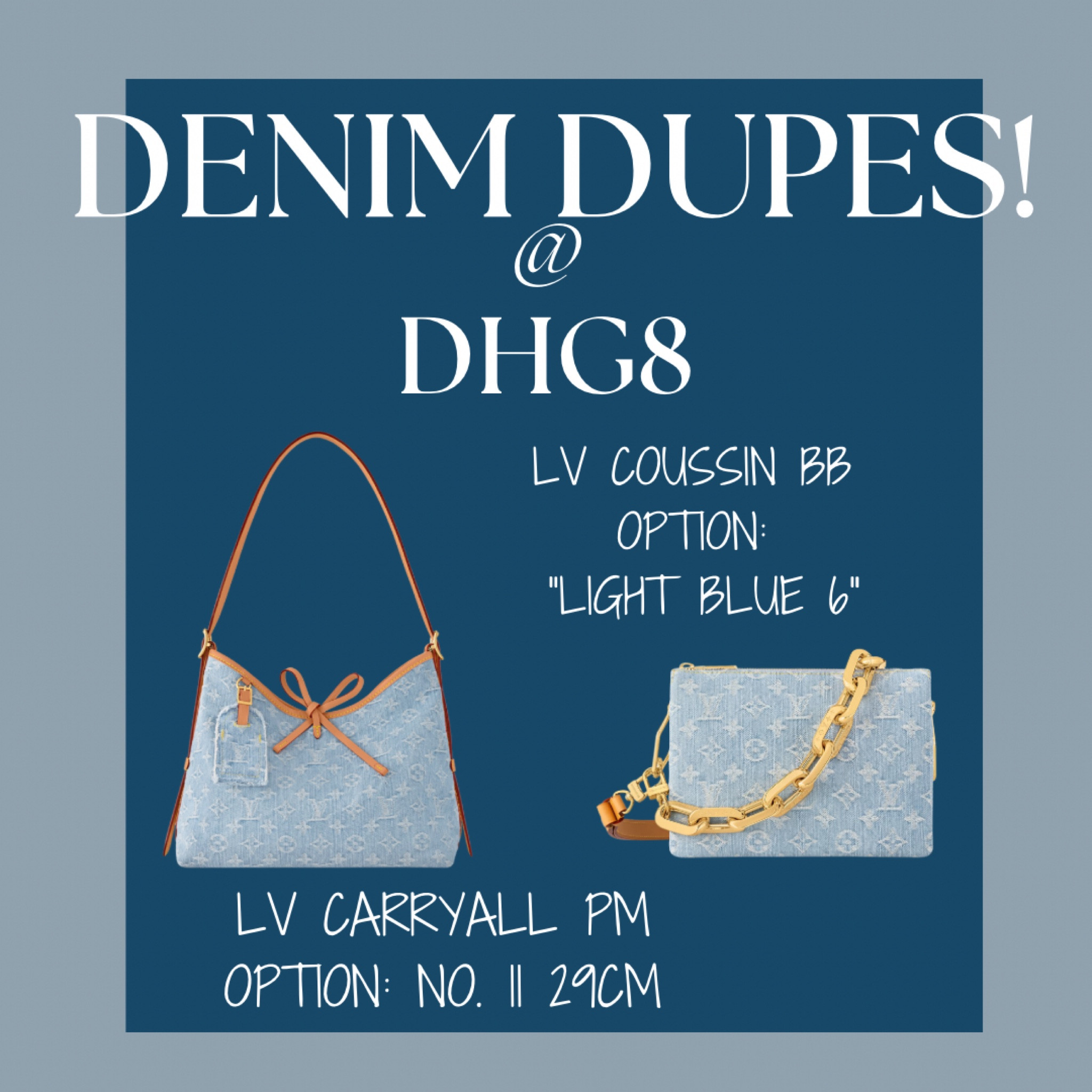 Denim hall! All the best dhg8 finds! #denim #lvdenim #purse #bag

#LTKNYFW #LTKItBag #LTKSeasonal