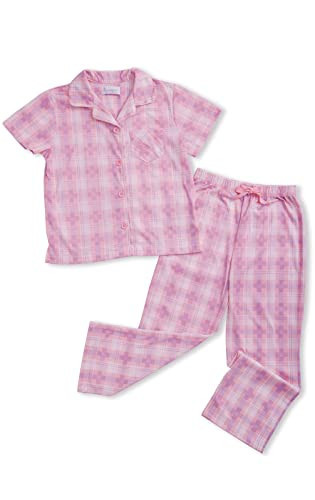 PajamaGram Pajamas For Girls - Girls' Pajama Sets, Pink Plaid, 12 | Amazon (US)