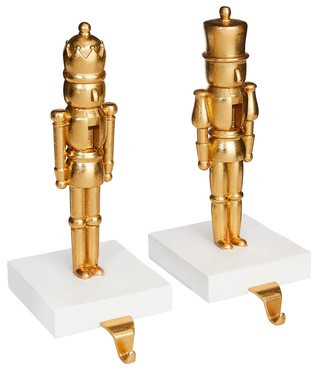 CANVAS Gold Nutcracker Christmas Decoration Stocking Holder, 2-pk | Canadian Tire