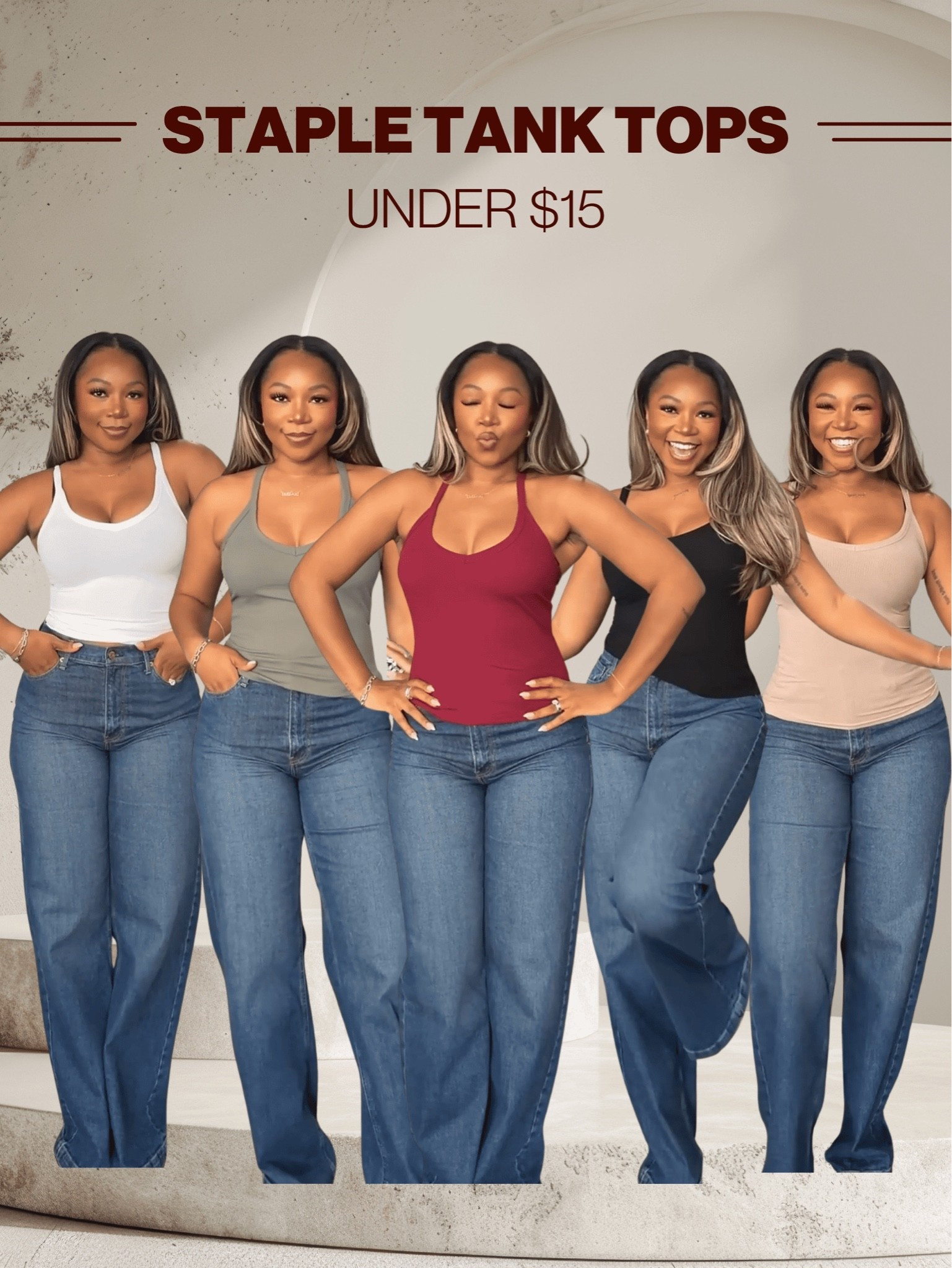 I LOVE THESE TANKS!! I wear a small and medium ✨ jeans in a 31 long

#LTKootd #LTKMidsize #LTKTall