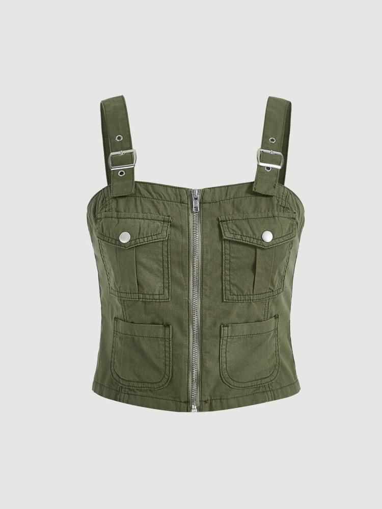 SHEIN MOD Zip Up Denim Top
       
              
              $16.49        
    (26)
        $... | SHEIN