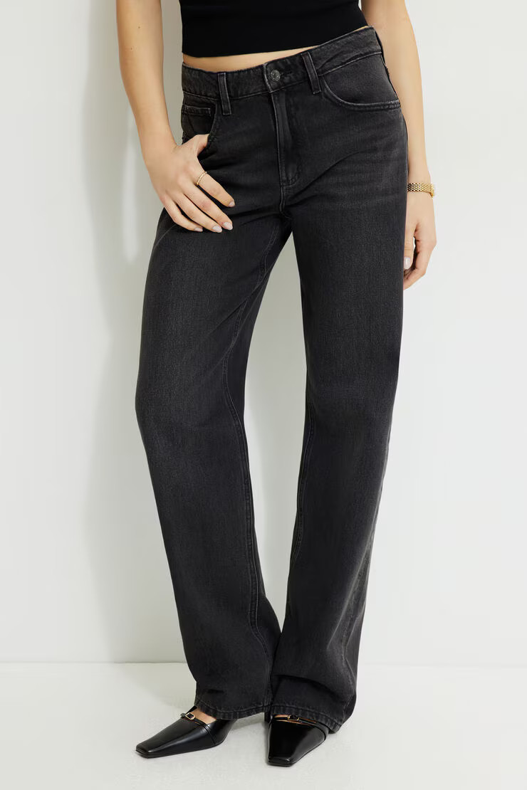 Mika Mid Rise Relaxed Straight Leg Jeans | Dynamite Clothing