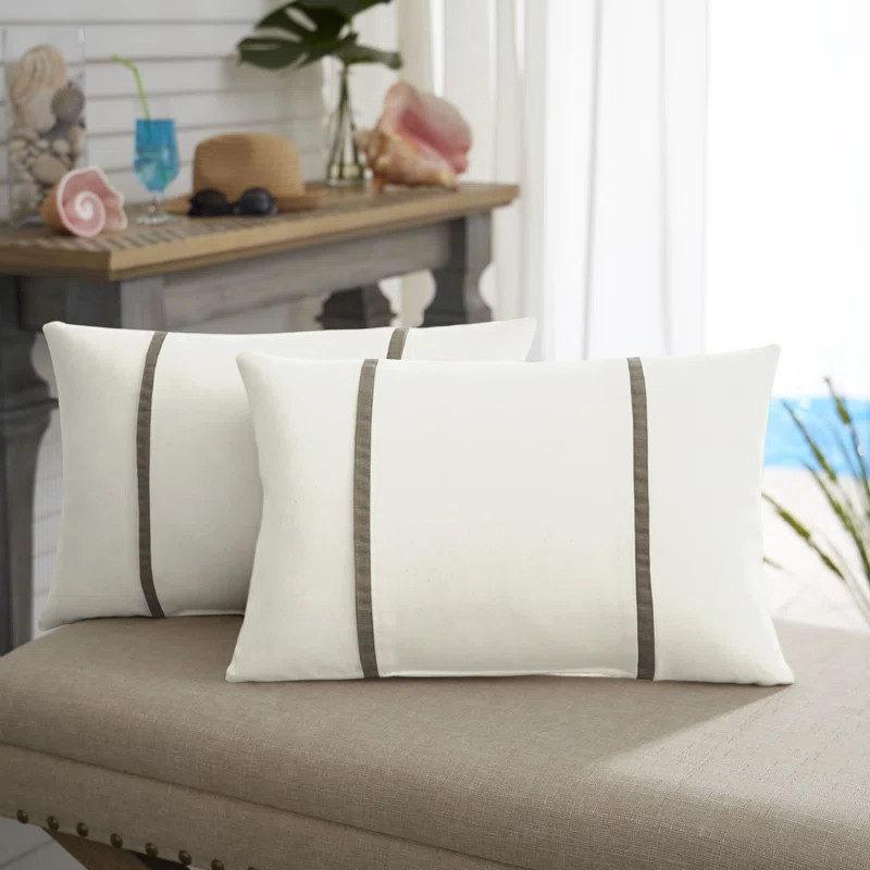 Furston Striped Indoor/Outdoor Throw Pillow (Set of 2) | Wayfair North America