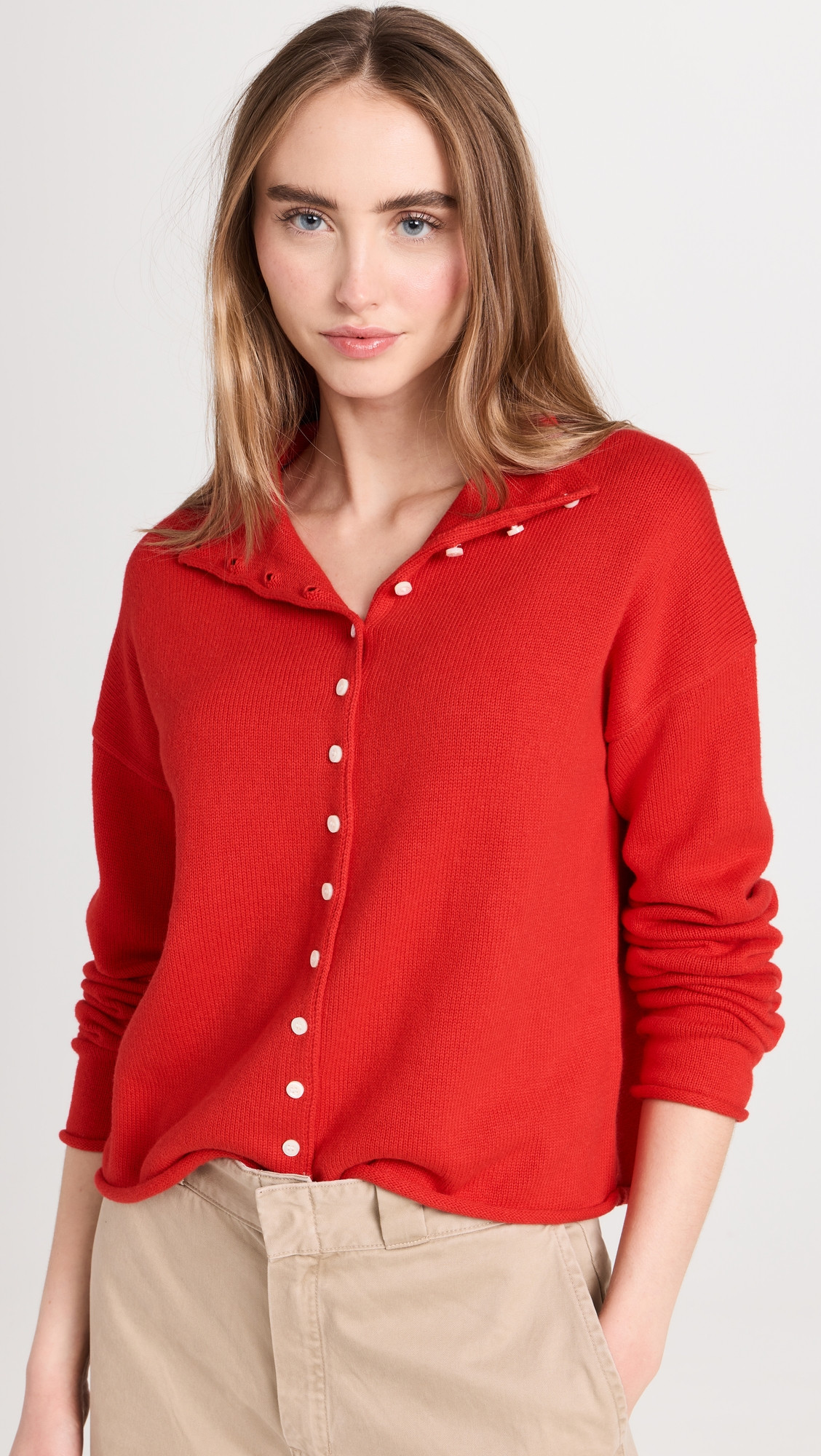 Alex Mill Taylor Cardigan Fire Red L | Shopbop