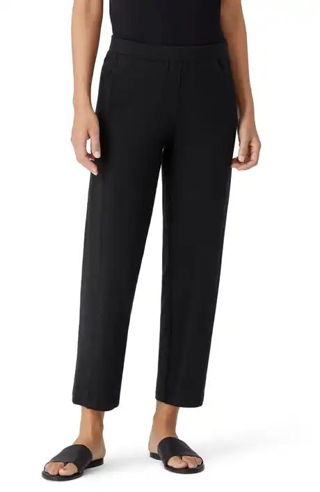 Organic Cotton & Hemp High Waist Tapered Ankle Pants | Nordstrom | Nordstrom