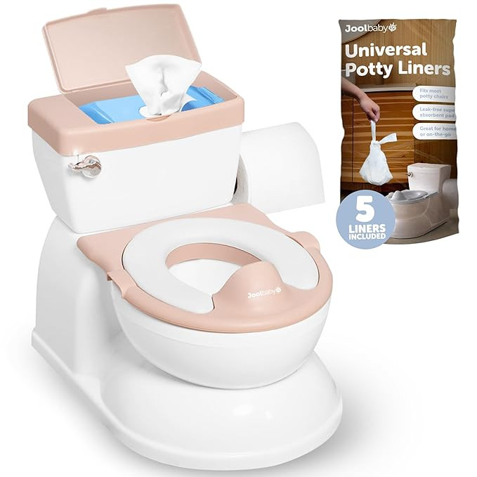 Real Feel 2-in-1 Potty with Wipes Storage, Flushing Sounds & Disposable Liners - Realistic Toilet... | Amazon (US)