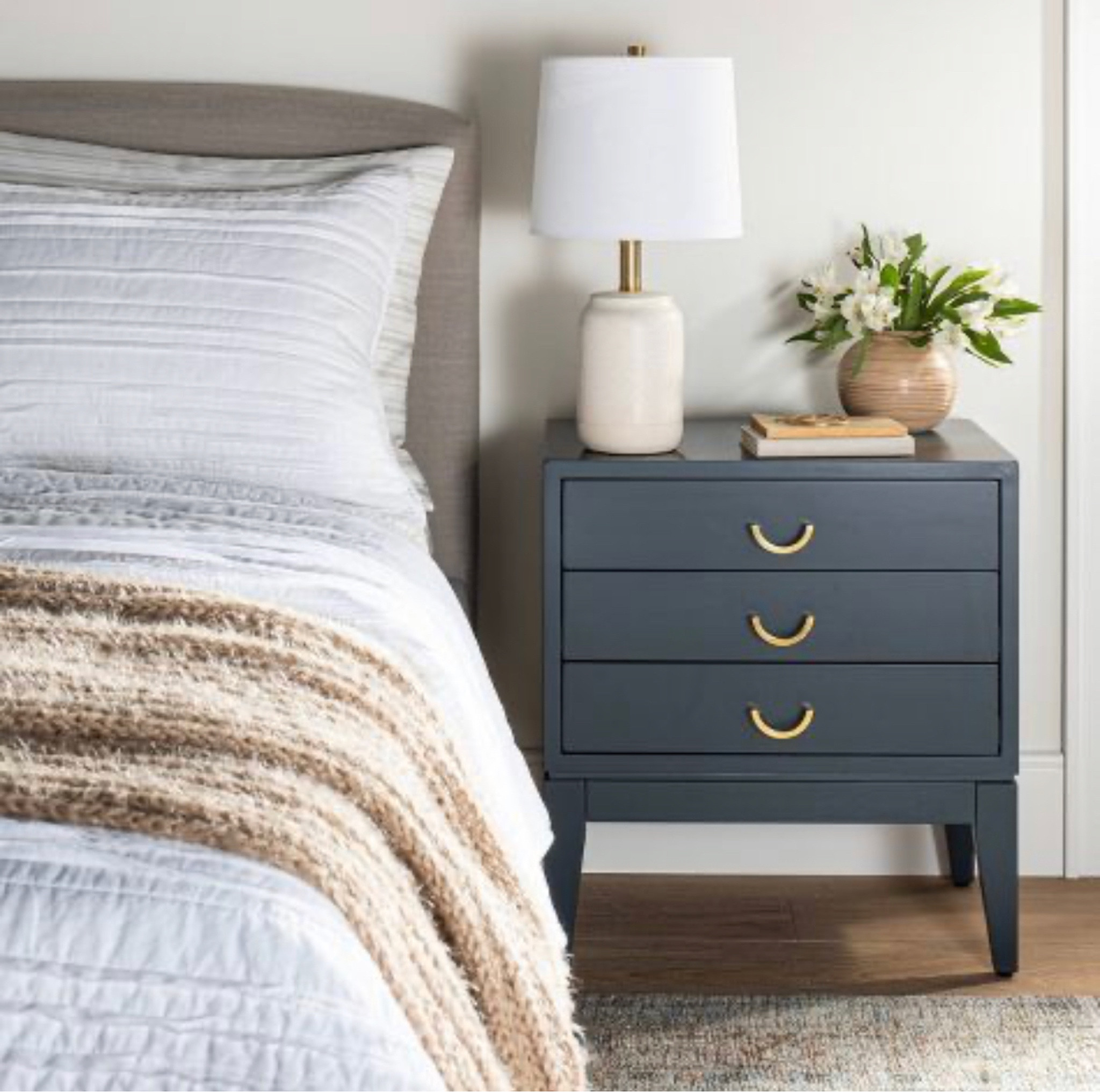 Quail Hill 3 Drawer Nightstand Mount Etna Blue - Threshold™ designed with Studio McGee Target Finds 

#LTKhome #LTKFind