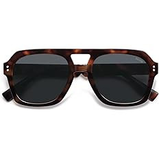 SOJOS Retro Thick Polarized Aviator Sunglasses for Women Men, Trendy Bold Square Pilot Shades SJ2... | Amazon (US)