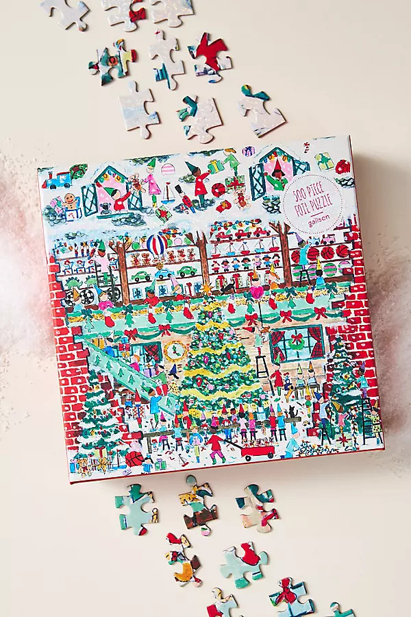Michael Storrings Toy Workshop Foil 500-Piece Puzzle | Anthropologie (US)