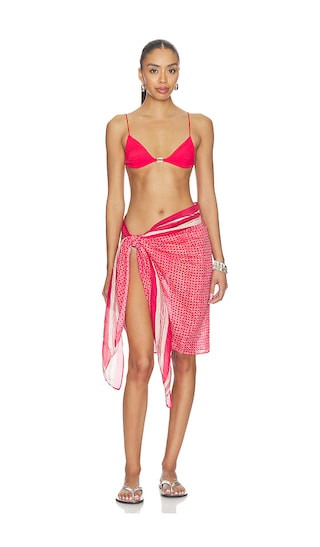 Lucilia Scarf in Red | Revolve Clothing (Global)