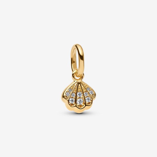 Pandora Sparkling Shell Mini Dangle Charm | Pandora US