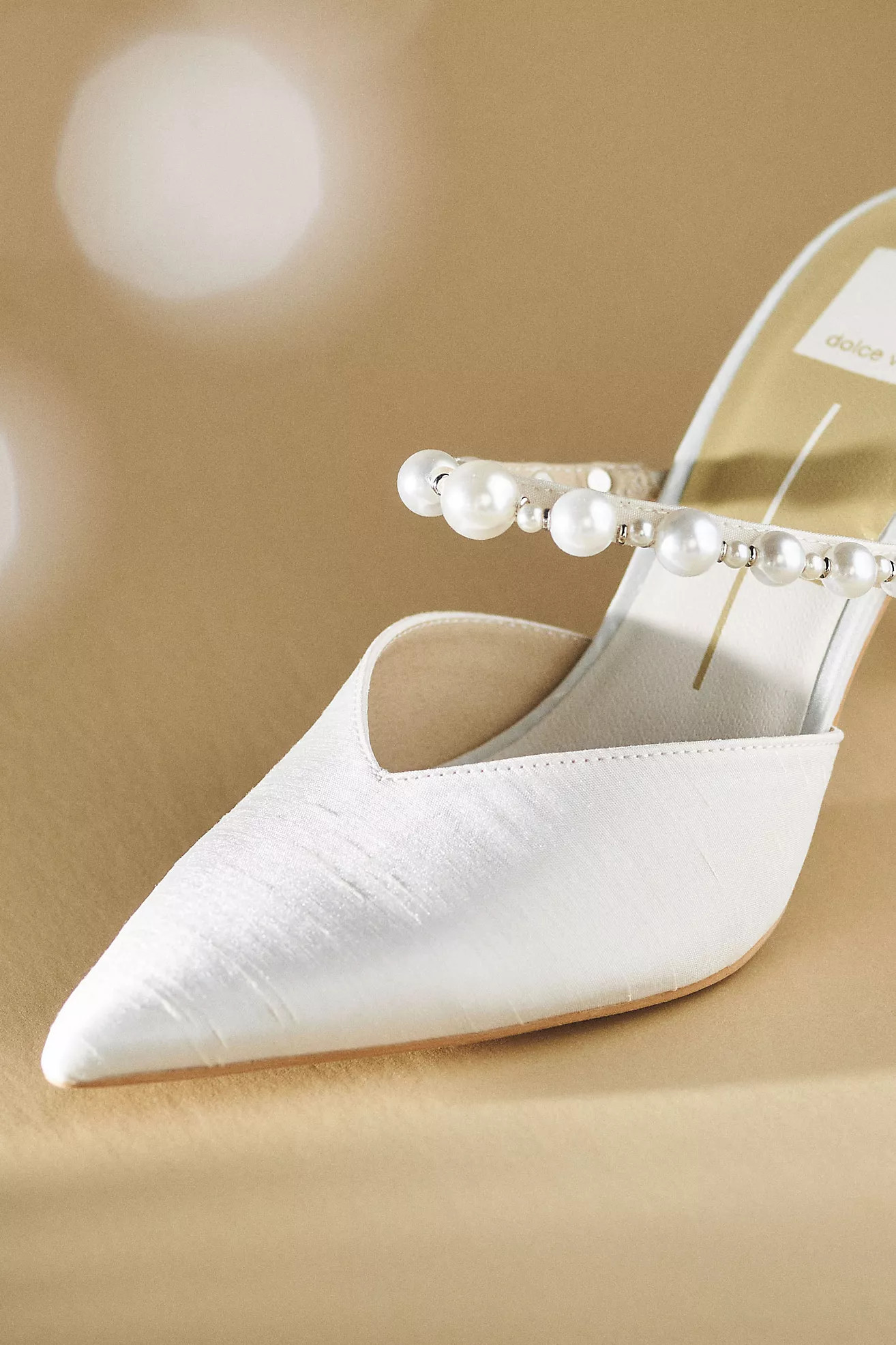 Dolce Vita Kanika Pearl Satin Heels | Anthropologie (UK)