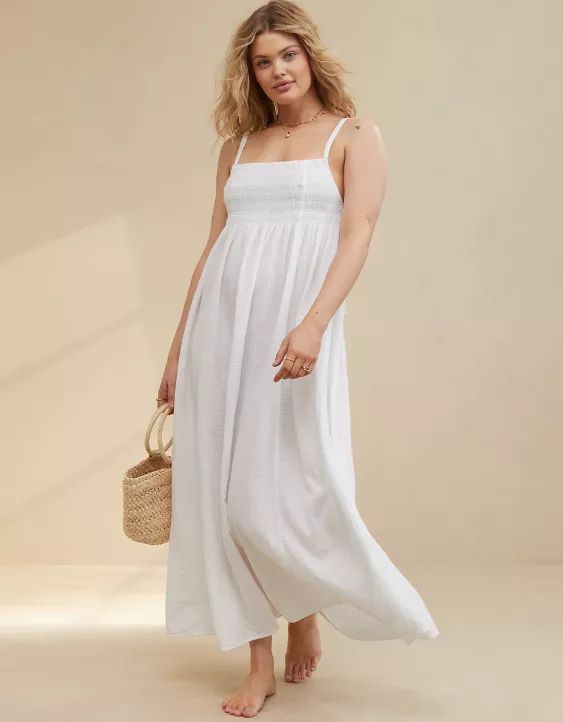 Aerie Pool-To-Party Tie Back Maxi Dress | American Eagle Outfitters (US & CA)