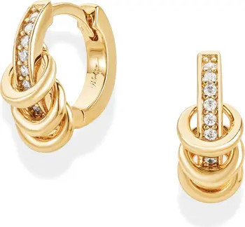 Levi Pavé Hugging Hoop Earrings | Nordstrom