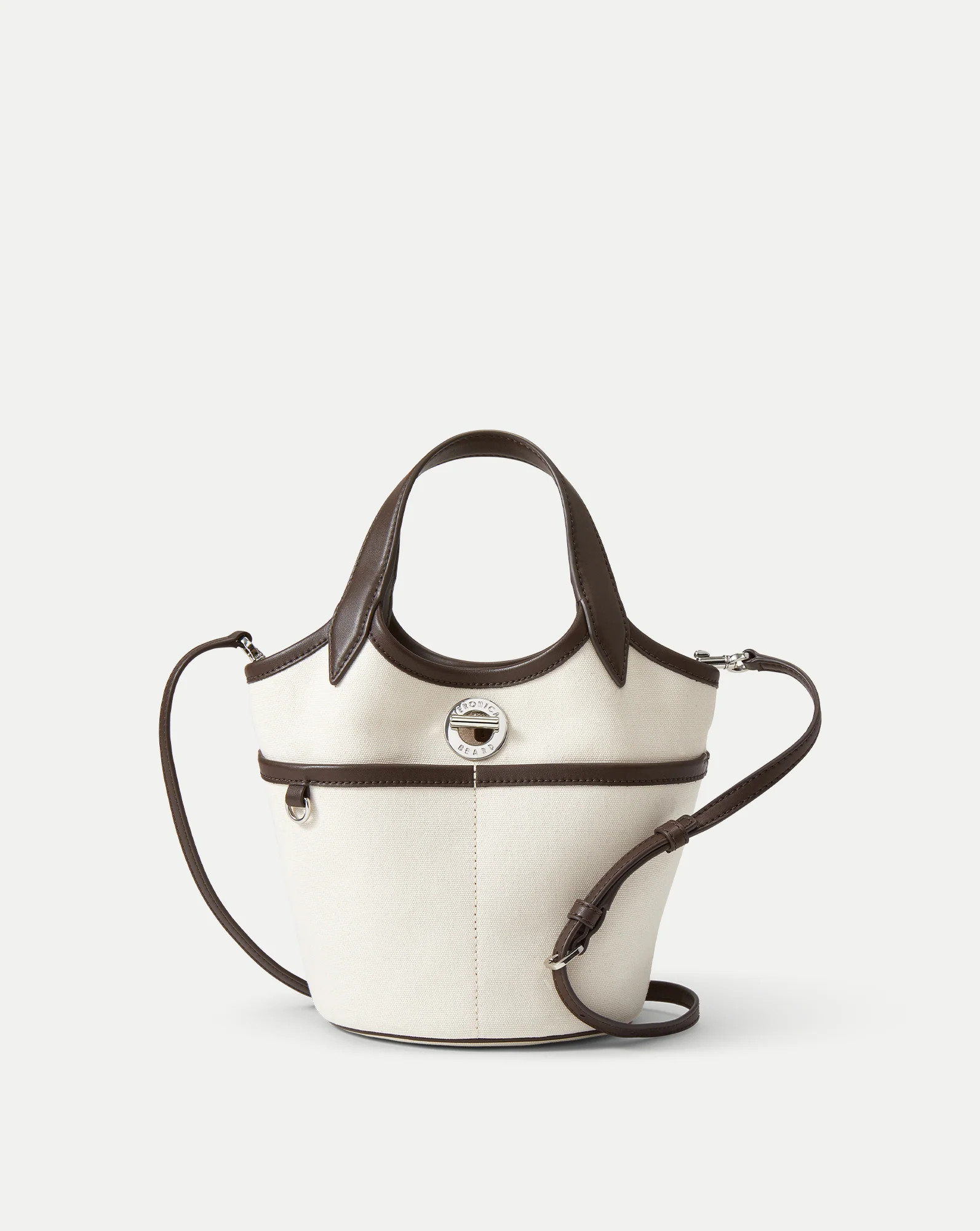 Veronica Beard Canvas Anchor Bag Espresso Ecru | Veronica Beard