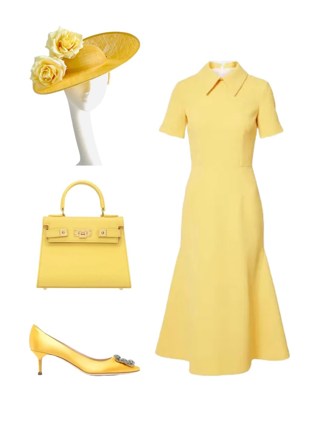 Mirror the sun with this strikingly beautiful occasion look featuring Emilia Wickstead and Manolo Blahnik - perfect for society weddings, Chelsea Flower Show, Royal Ascot or Glorious Goodwood ☀️ ☀️


Dress - Emilia Wickstead from MyTheresa 

Leather Midi Maya Caribous Top Handle Bag in Buttercup yellow - Lalage Beaumont

Yellow Buckle Heels - Manolo Blahnik from Farfetch (on sale)

Yellow Ascot Hat - Kristine Rosa Hats at Etsy UK

#LTKsummer #LTKdresses #LTKluxury