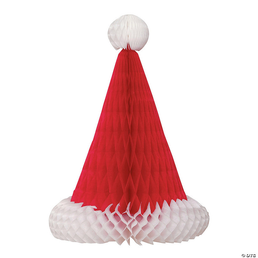 Santa Hat Christmas Honeycomb Centerpiece | Oriental Trading Company