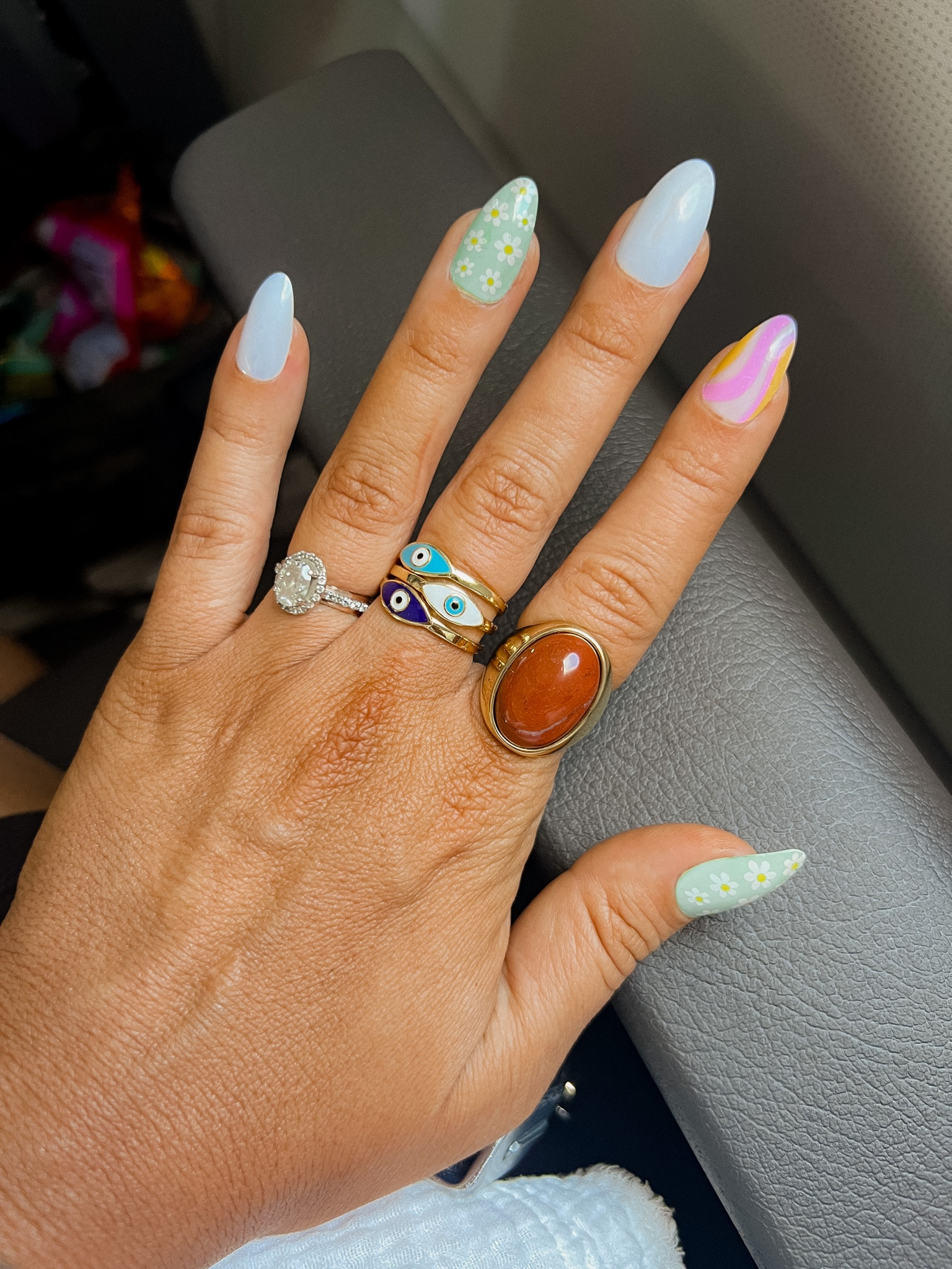 AmaOn evil eye ring
Press on nails
Tanning Mousse code: BWC

#LTKunder50 #LTKFind #LTKSeasonal