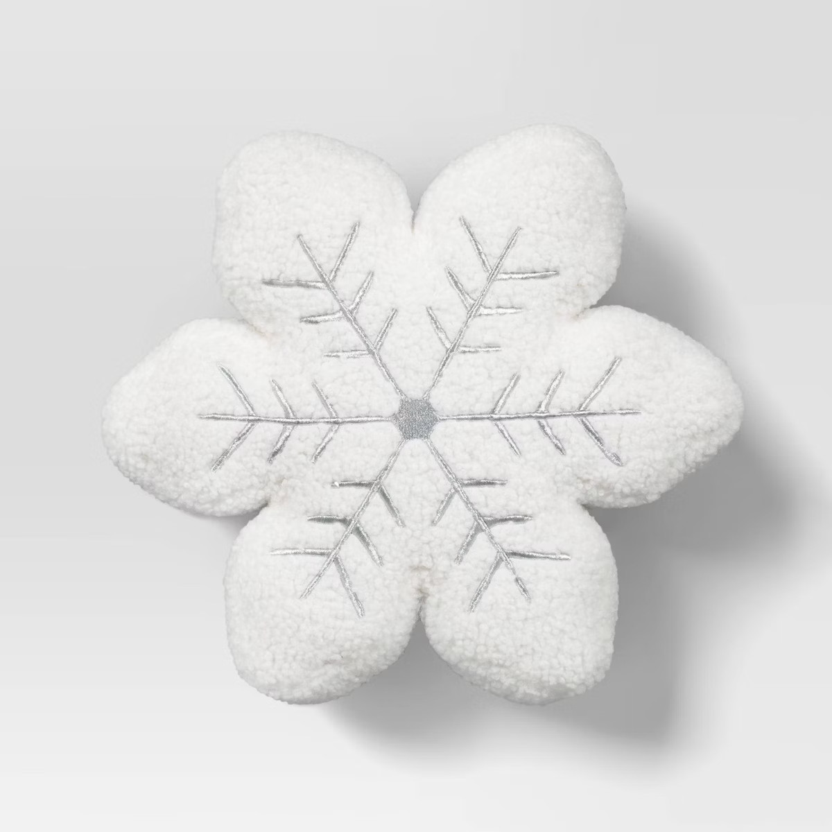 Snowflake Throw Pillow Ivory/Silver Metallic - Threshold™ | Target