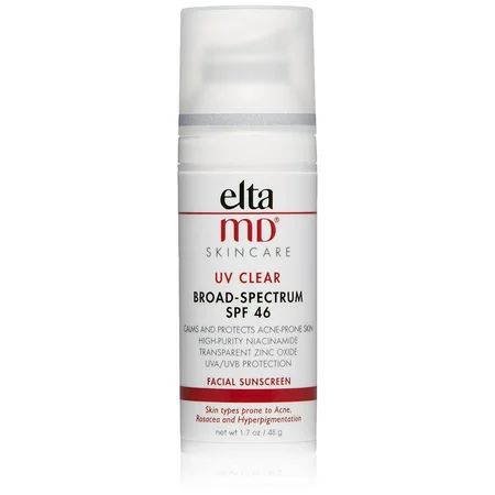 EltaMD UV Clear Broad-Spectrum SPF 46 Moisturizing Facial Sunscreen, 1.7 Oz | Walmart (US)