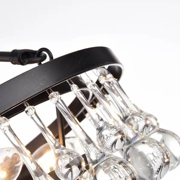 Arosa Black 9-light Semi Flush Mount | Bed Bath & Beyond