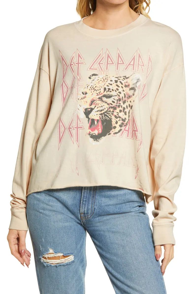 Def Leppard Stacked Crop Graphic Tee | Nordstrom