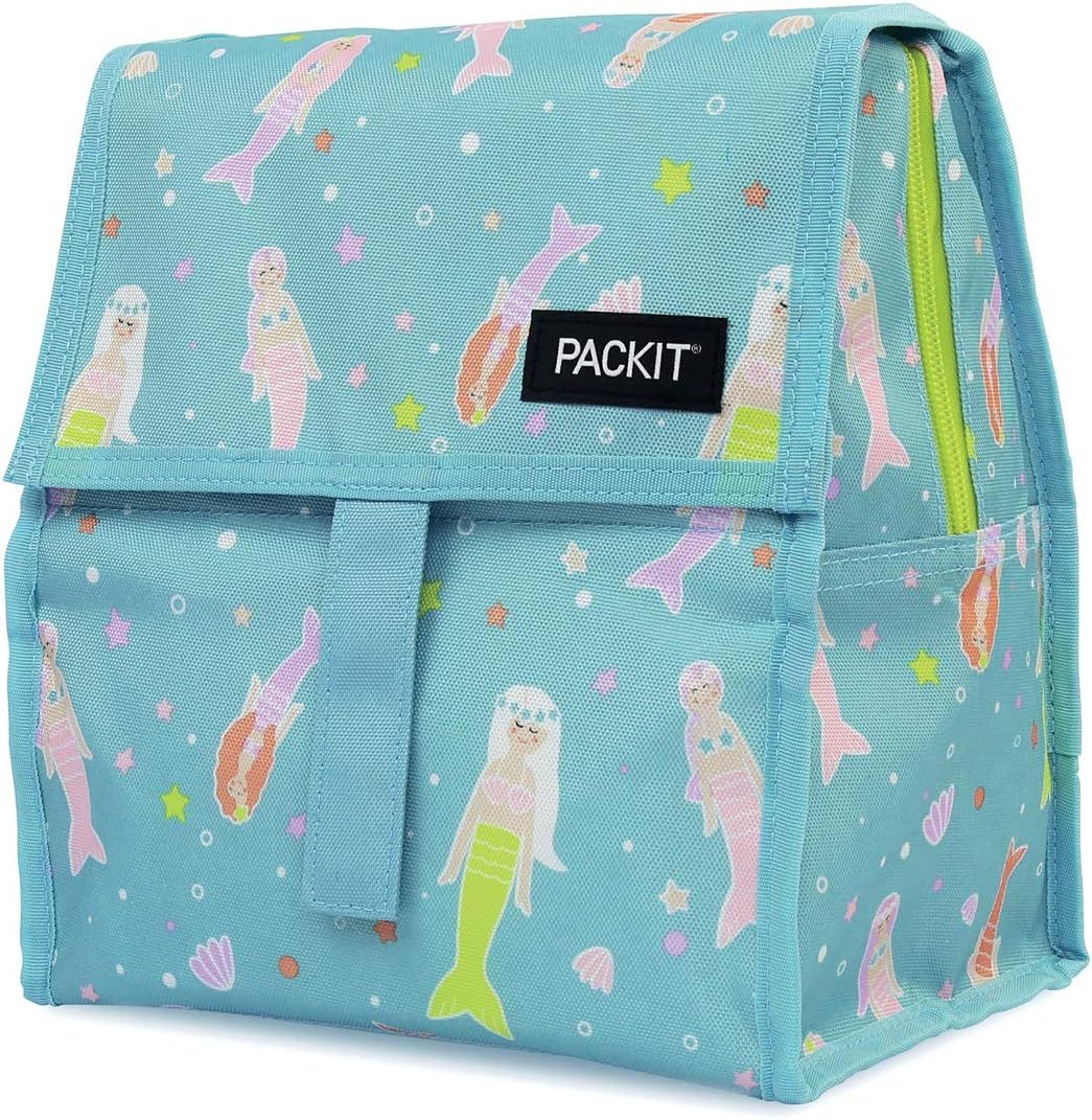 PackIt Freezable Lunch Bag with Zip Closure, Mermaids | Amazon (US)