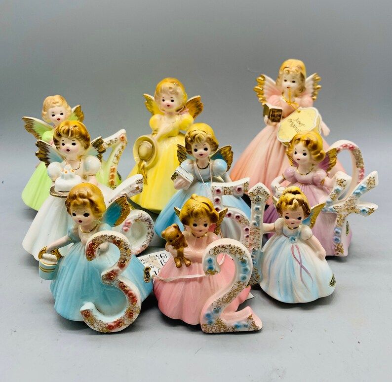 Josef Originals Birthday Angel Figurines Sold Individually/ | Etsy (US)