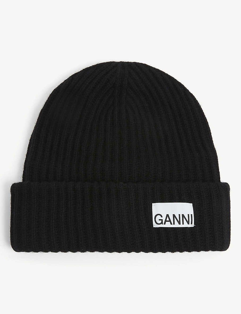 Logo-patch recycled-wool blend beanie | Selfridges