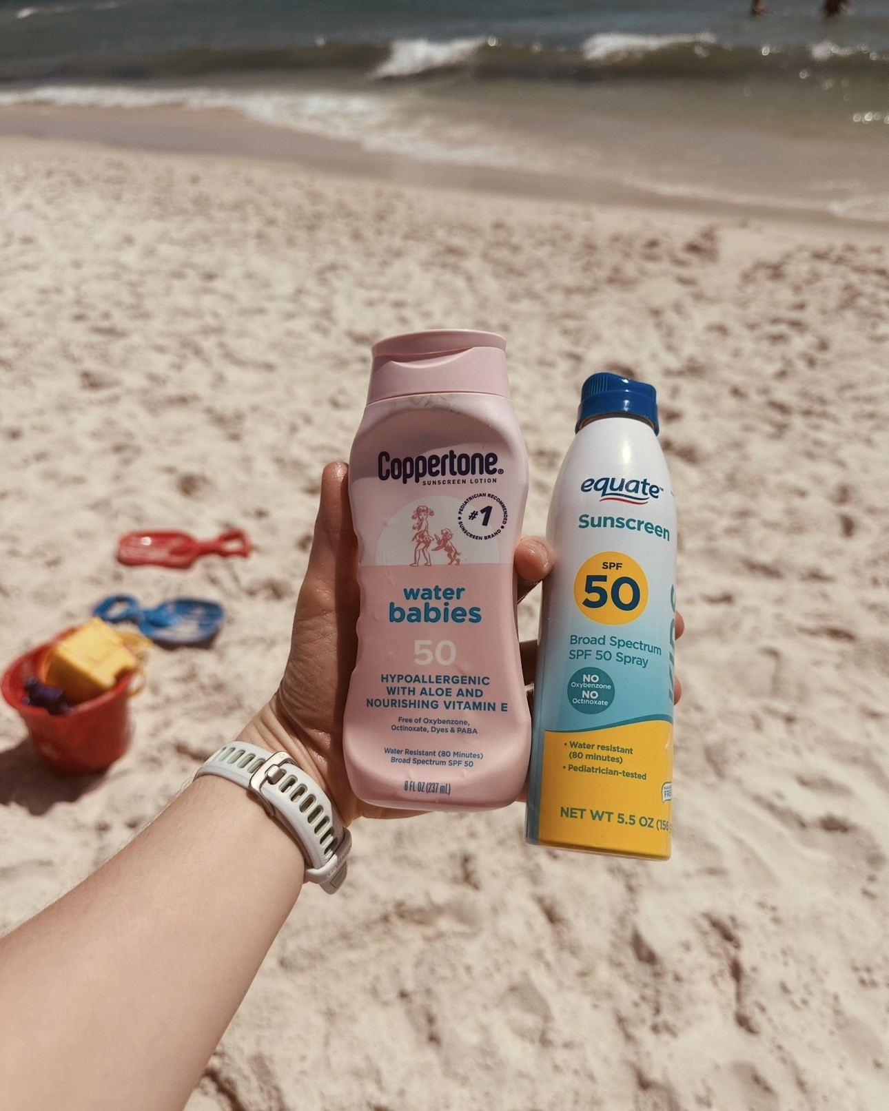 Our 2 favorite sunscreens this year! The classic, thin lotion that doesn’t leave you oily and is good for sensitive skin, and an easy spray on for reapplying regularly! Add both of these to your delivery orders or drop them in your pickup order at your destination!

#LTKmomlife #LTKSwim #LTKKids