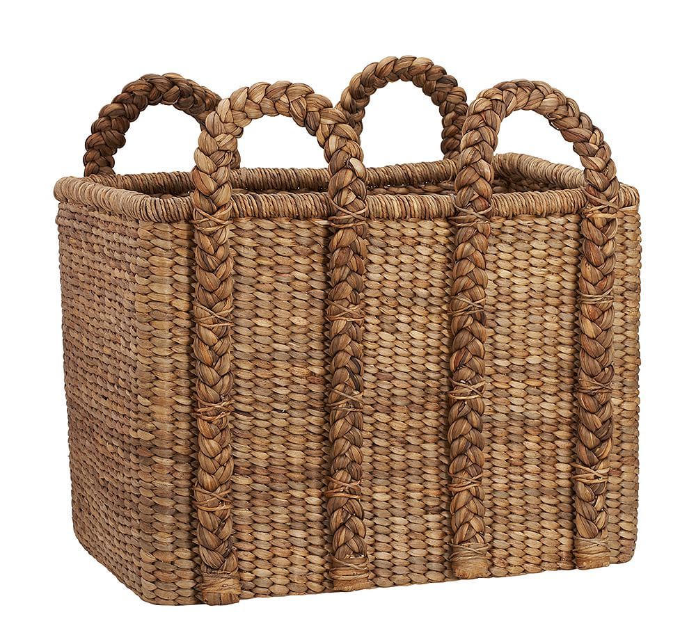 Beachcomber Handwoven Seagrass Rectangular Handled Baskets | Pottery Barn (US)