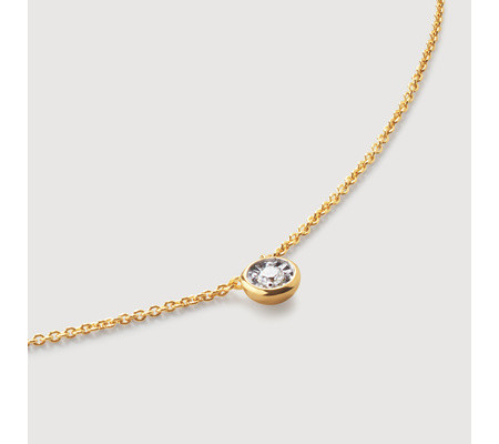 Lab Grown Diamond Essentials Necklace Adjustable 41-46cm/16-18' | Monica Vinader (US)
