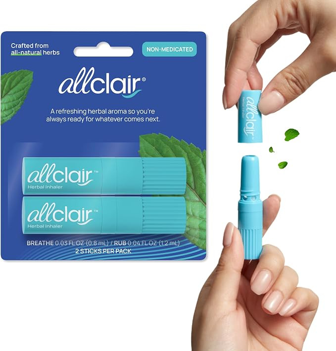 Allclair Nausea Relief Inhaler Stick, Motion & Morning Sickness, 2 Pack | Fast-acting, non-drowsy... | Amazon (US)