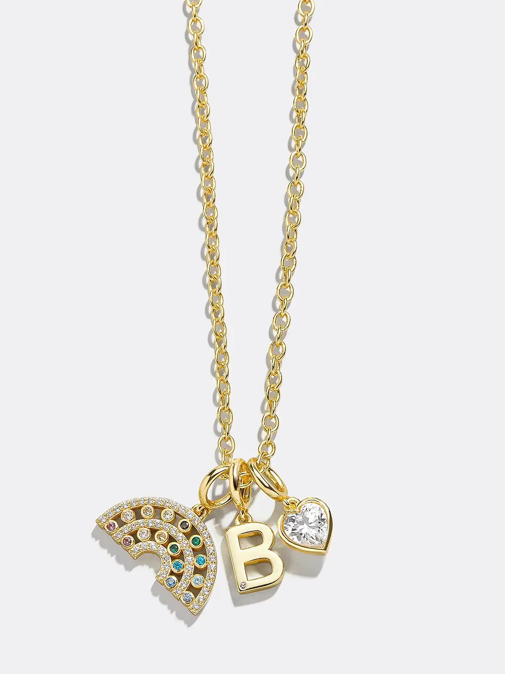 Cluster Custom Charm Necklace - Gold | BaubleBar