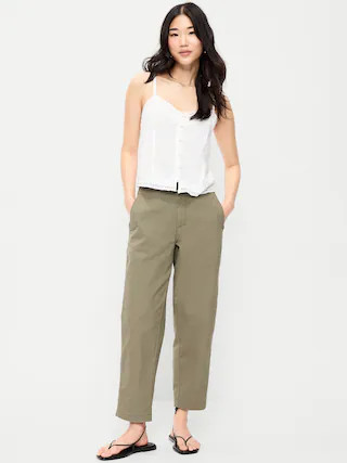 High-Waisted OGC Chino Tapered Straight Pants | Old Navy (US)