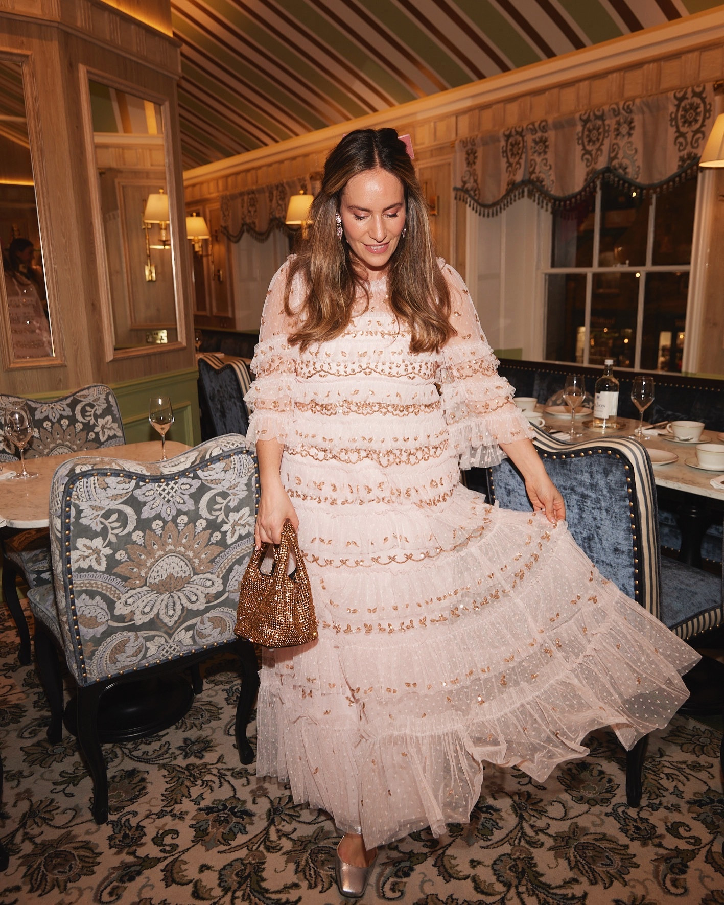 A magical night at the ballet this week for Cinderella with @needleandthreadlondon in my favourite dress of the season, and in the company of the most exceptional women ✨💫🥂🎀💗🩰

#LTKpartywear #LTKluxury #LTKdresses