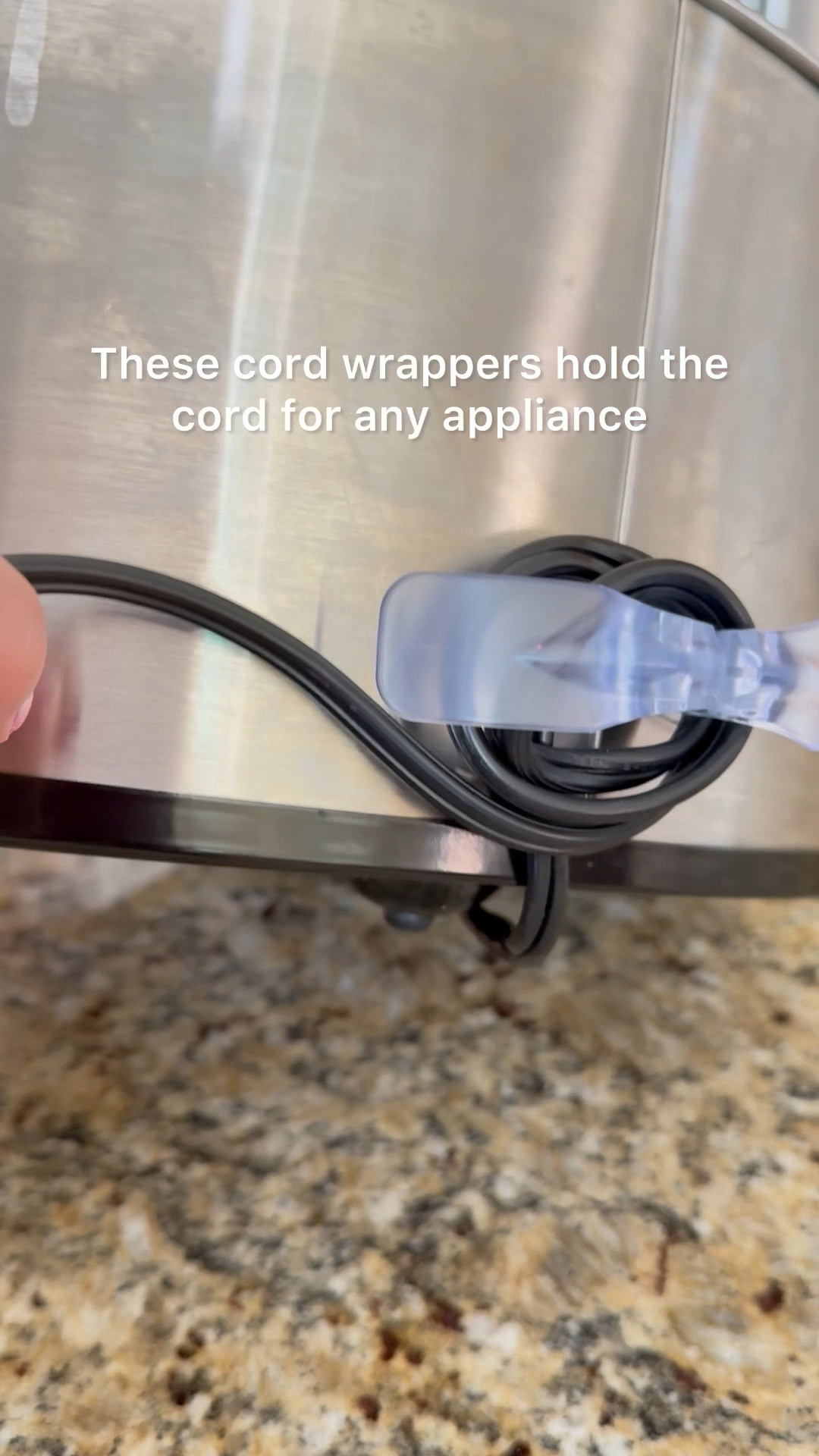 This is my well loved Crock pot …. Yep it’s stained and very well used.  And I have to share with you  these cord organizers from Amazon.  I can’t believe how well this holds, I thought it would fall off by now.  These cord wrappers hold the cord for any appliance you just stick on the back and you’re done.  It can be for an appliance that goes into your cabinet or on your countertop. Keep your kitchen (or any part of your home!) organized and cord free!  

#LTKHome