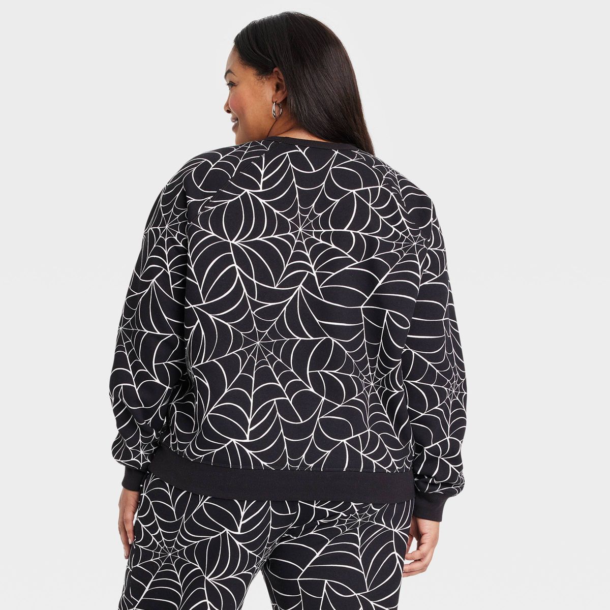 Women's Spider Web Graphic Sweatshirt - Black | Target