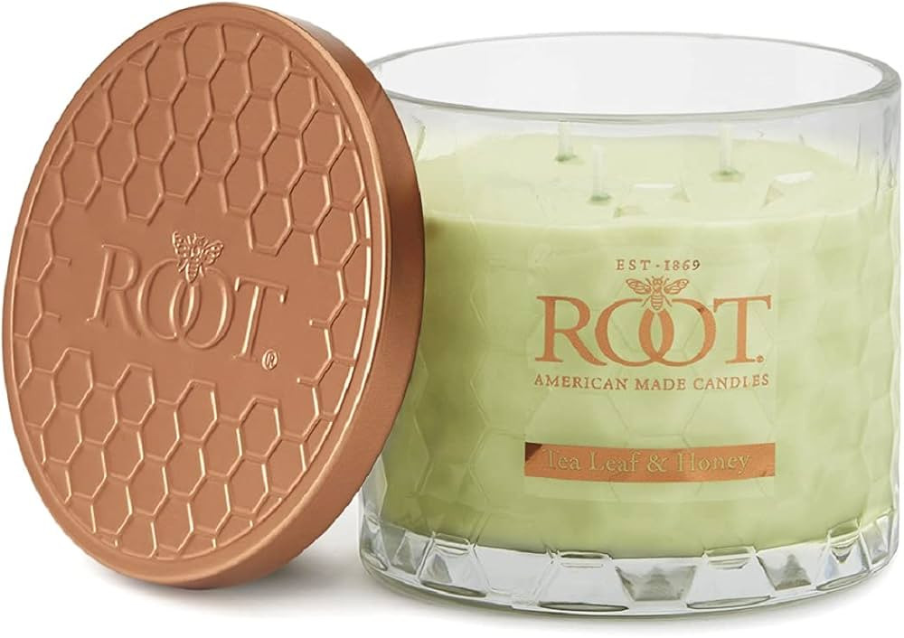Root Candles Scented Candles Honeycomb Glass Premium Handcrafted Beeswax Blend 3-Wick Candle, 12-... | Amazon (US)