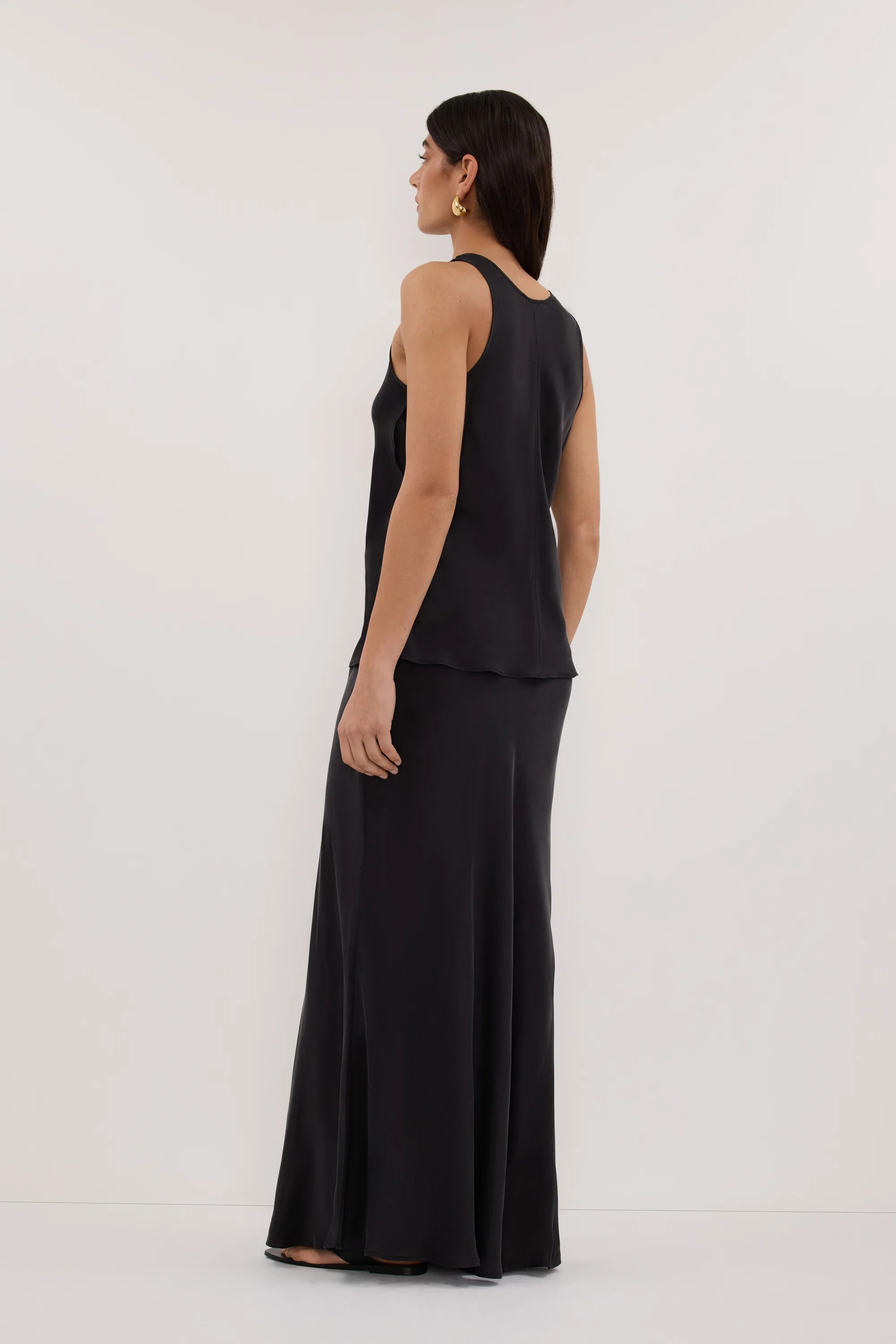 COLETTE BLACK SILK SKIRT | DISSH