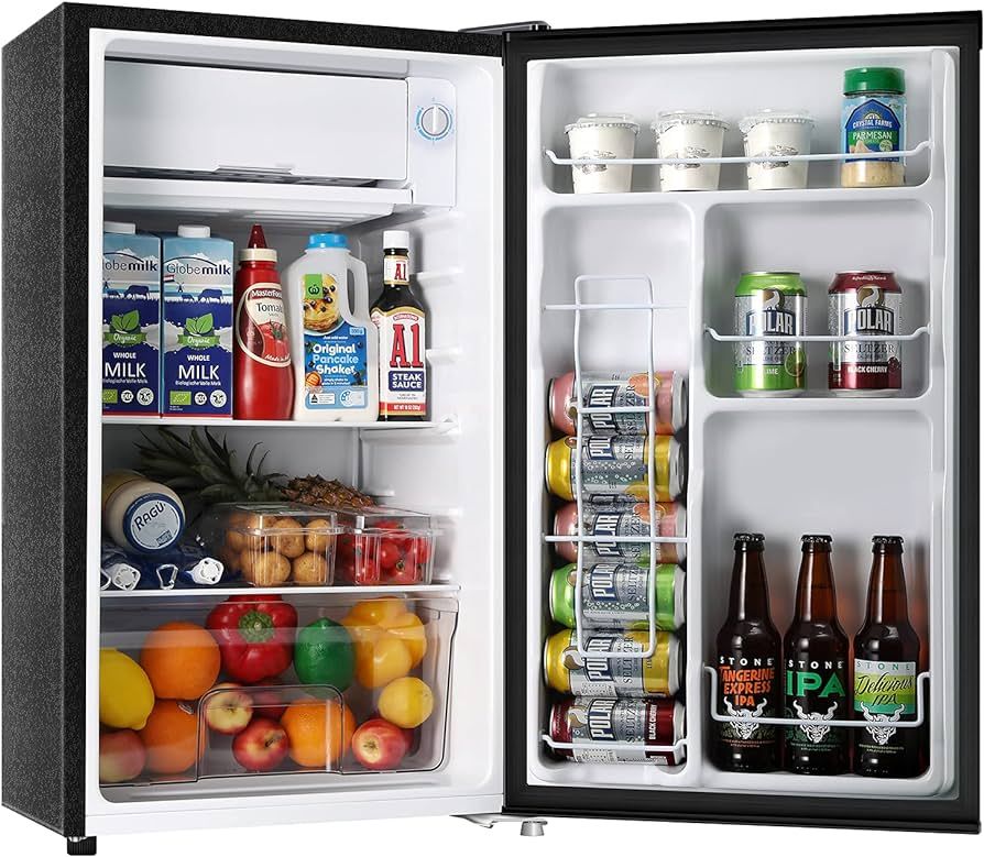 BANGSON Mini Fridge with Freezer,3.2Cu.Ft, Energy Saving, Low Noise with Reversible single door, ... | Amazon (US)