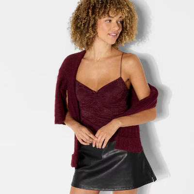 Women's Party Lace Camisole - Wild Fable™ Burgundy L | Target