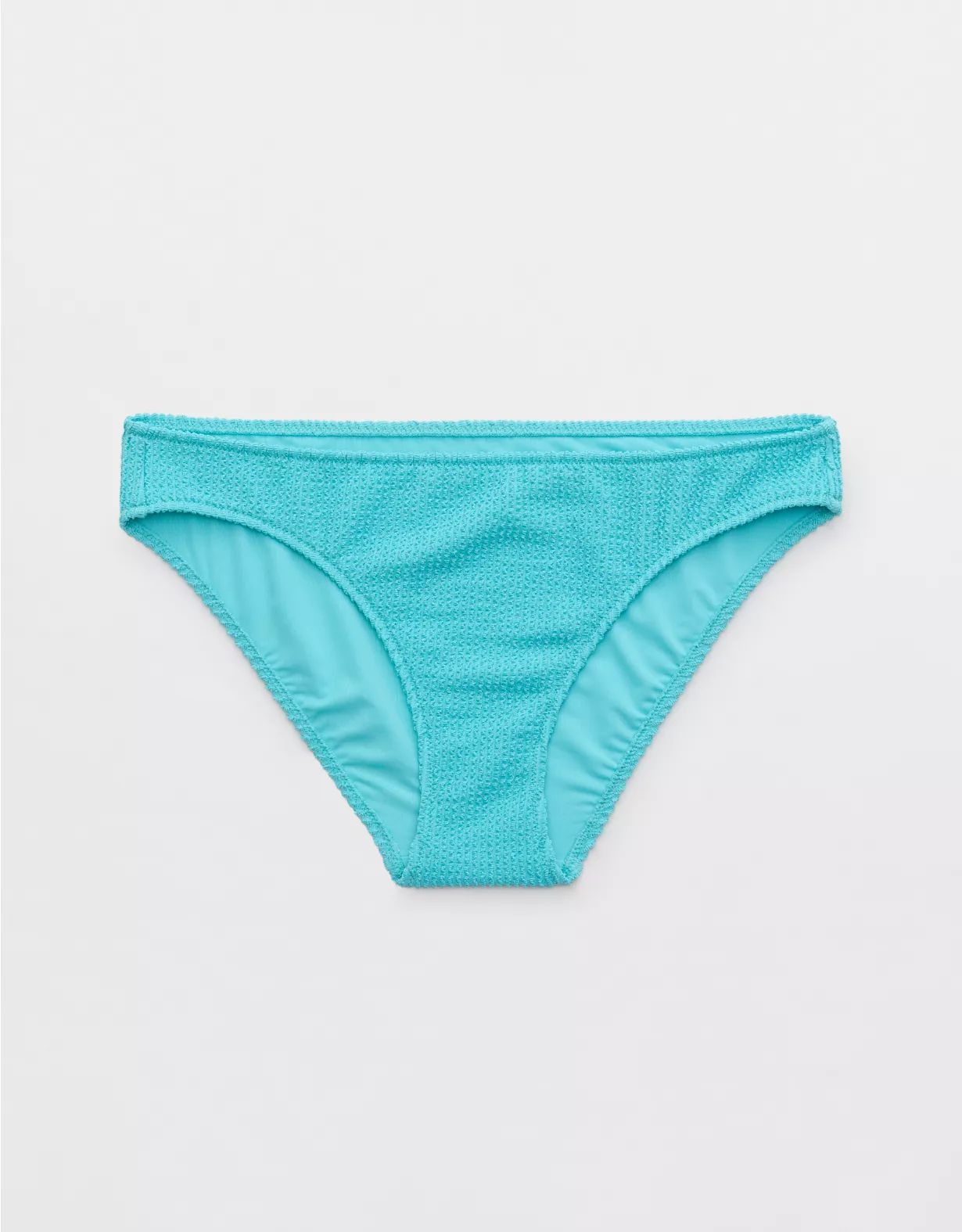 Aerie Shimmery Crinkle Full Coverage Bikini Bottom | American Eagle Outfitters (US & CA)