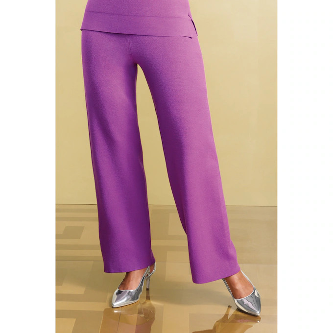 Kiora Straight-Leg Pull-on Pant in Soft Sweater Knit | Ashro