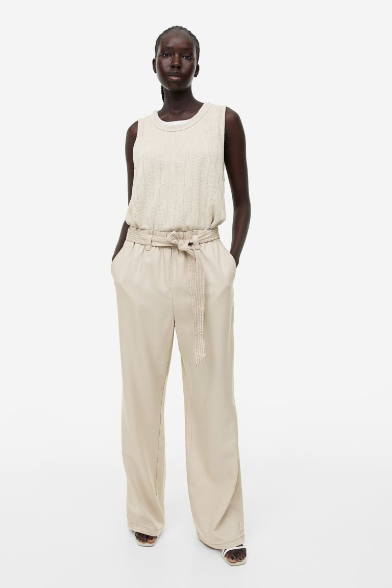 Tie-belt Lyocell Pants | H&M (US + CA)