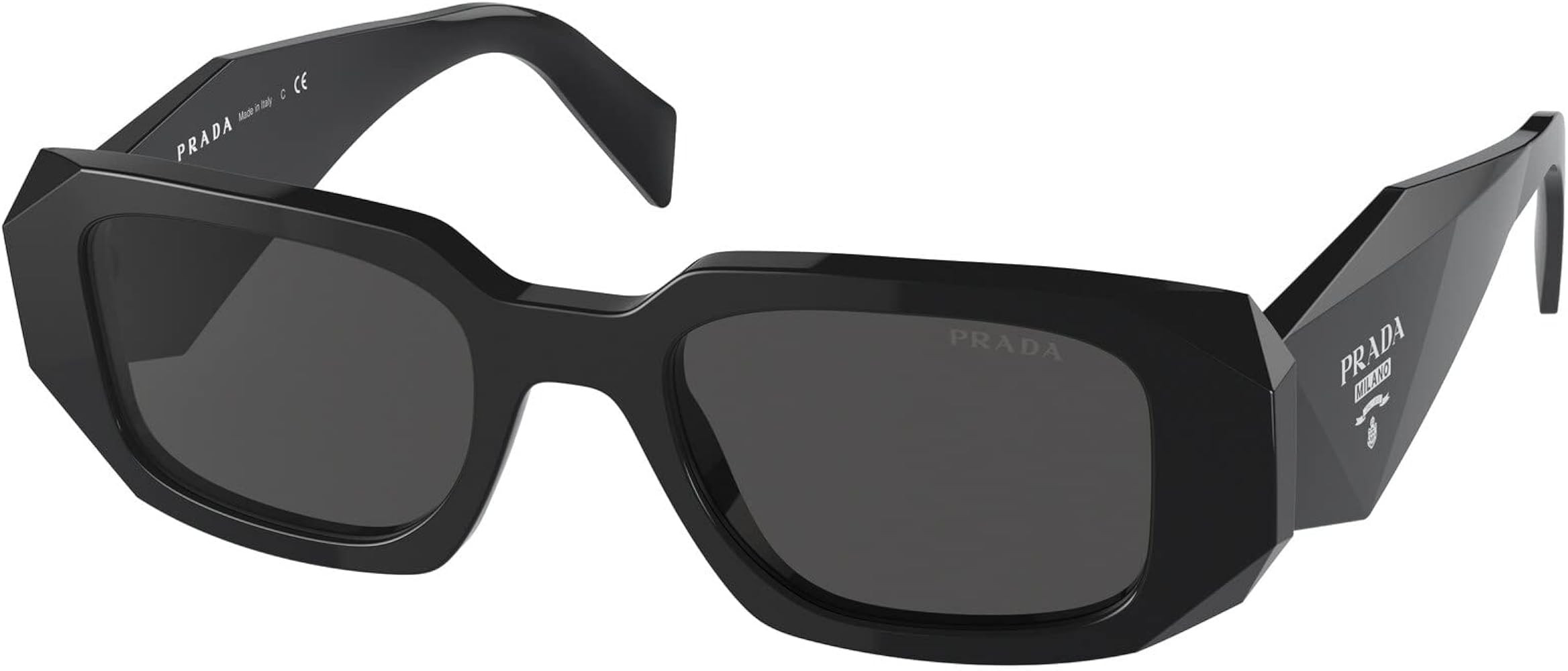 Prada PR 17WS Black/Dark Grey One Size | Amazon (US)