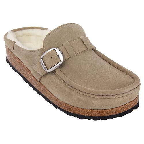 Birkenstock Buckley Suede Clog - Tan - 5/5.5 | HSN