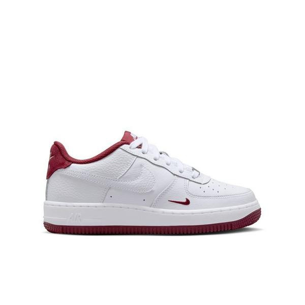 Kids' Nike Air Force 1 LV8 Sneakers Big 4 Regular White/White-Team Red | Scheels Sports