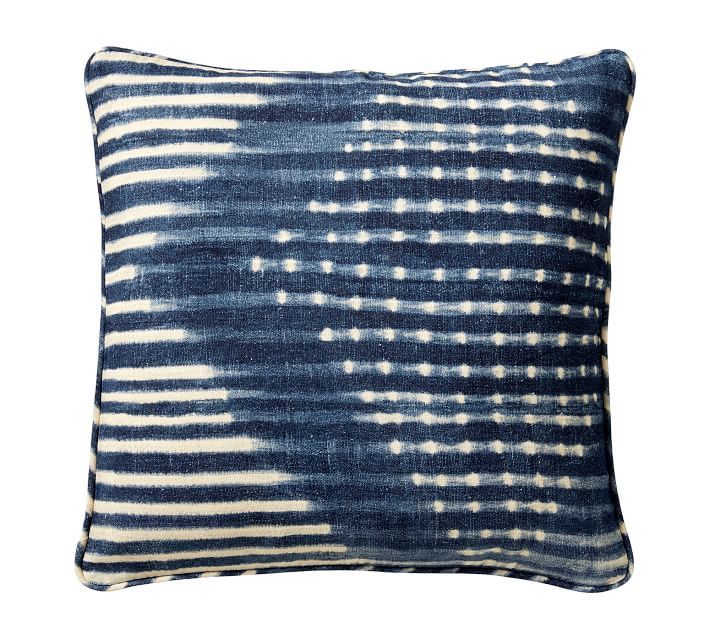 Shibori Diamond Pillow, Blue, 20" | Pottery Barn (US)