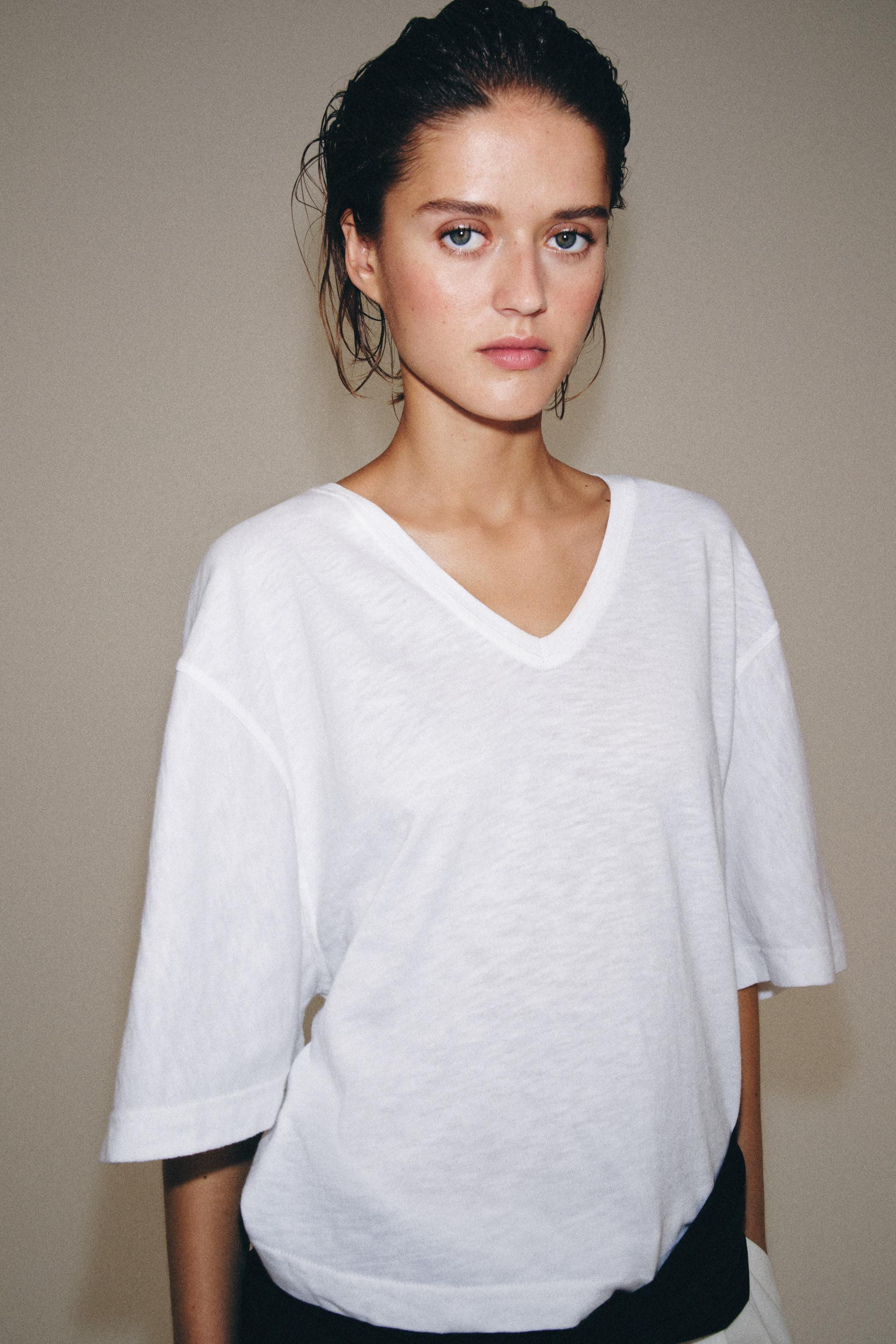 T-SHIRT RUSTIQUE EN COTON | Zara FR